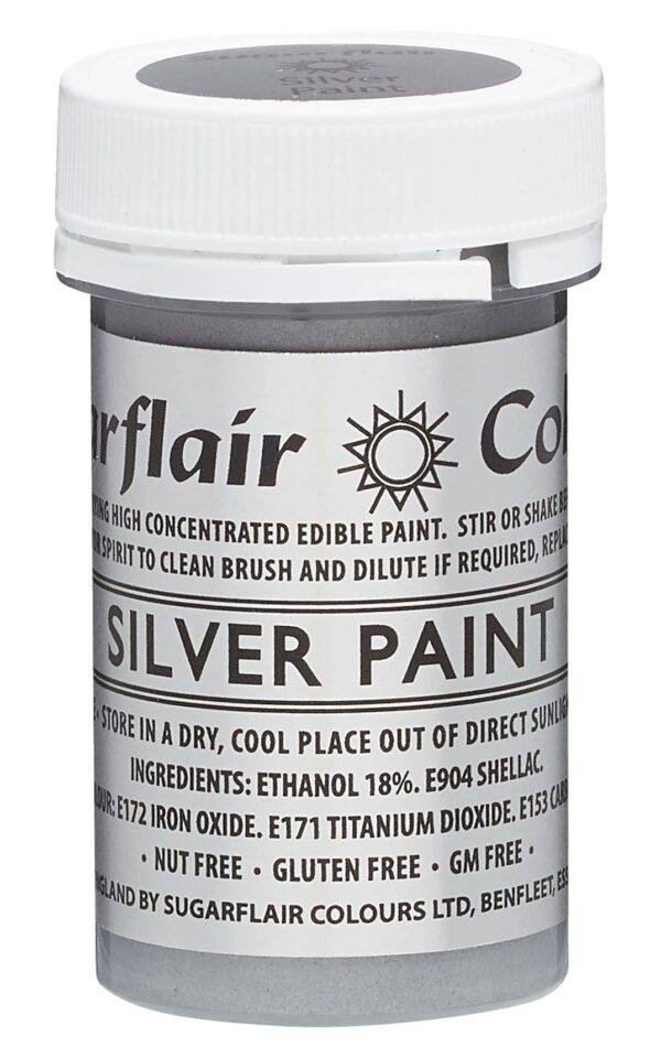 Sugarflair Silver Concentrated Paint 25g