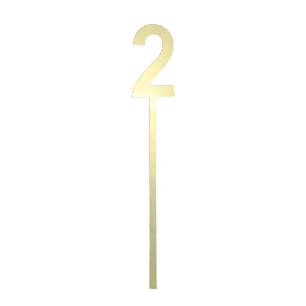 Number 2 Acrylic Topper