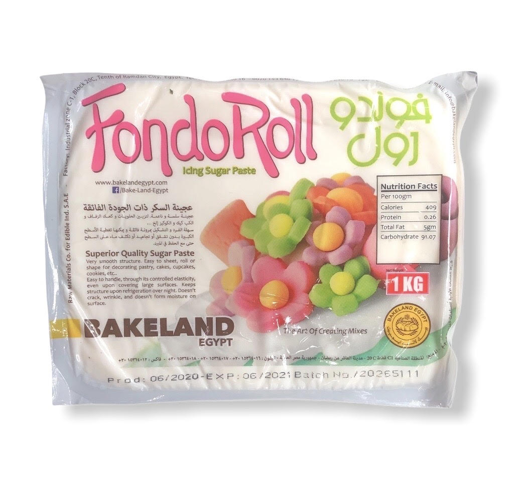 Bakeland Fondo Roll White Fondant 1kg