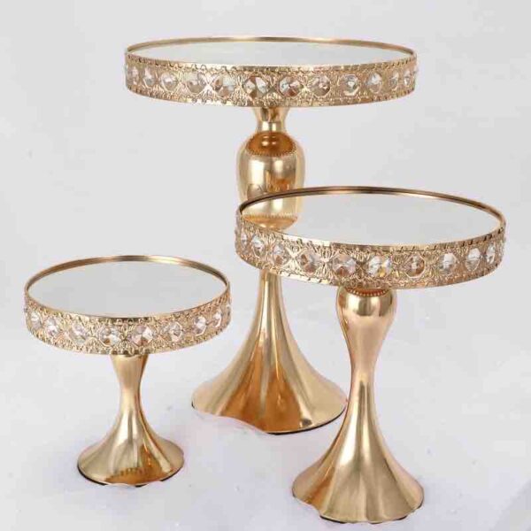 Gold Cake Stands 3Pc Set
