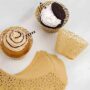 Gold Lace Cupcake Decorative Cases 50 Piece Set