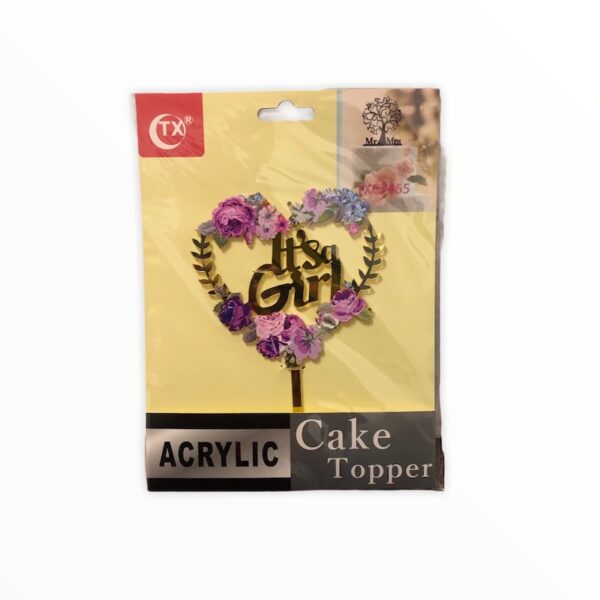 Its a Girl Acrylic Cake Topper