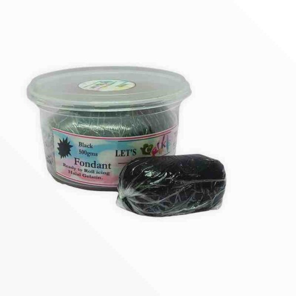 Lets Cake Black Fondant 500 Grams