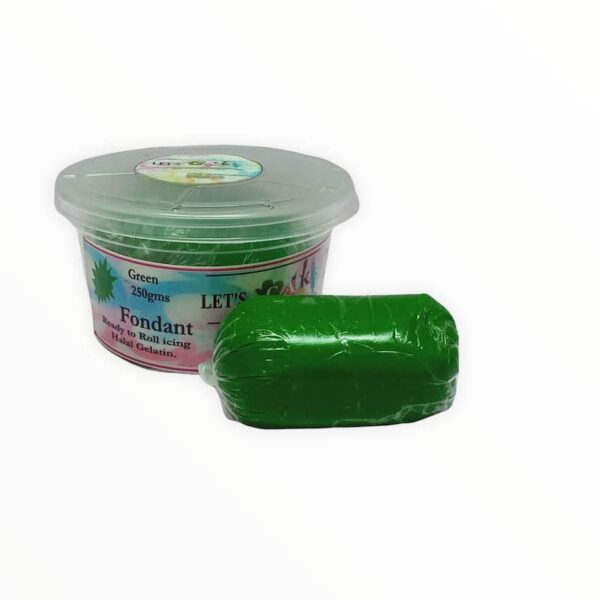Lets Cake Green Fondant 250 Grams