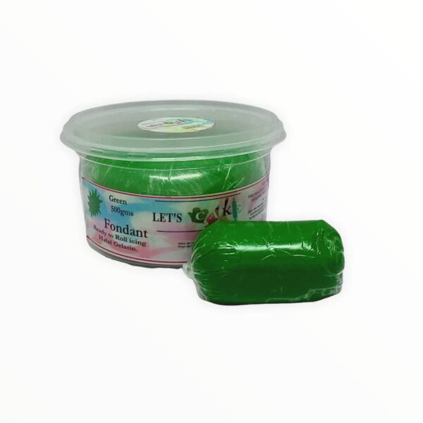 Lets Cake Green Fondant 500 Grams