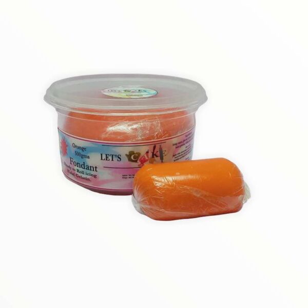 Lets Cake Orange Fondant 500 gms