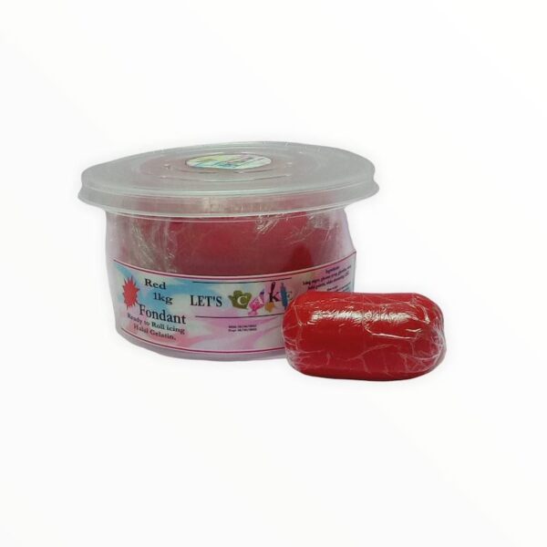 Lets Cake Red Fondant 1 Kg
