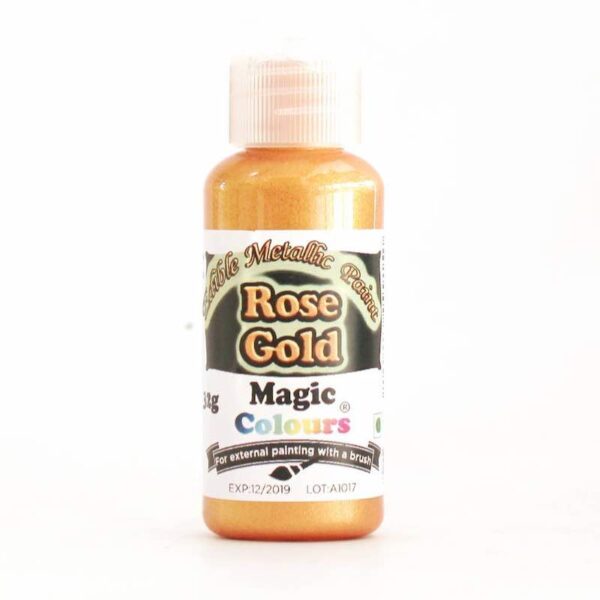Magic Colours Edible Metallic Paint Rose Gold 32 gms
