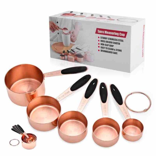 Measuring Cups 5 Piece Set Rose Gold