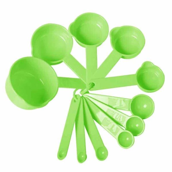 Measuring Cups and Spoons Set Green