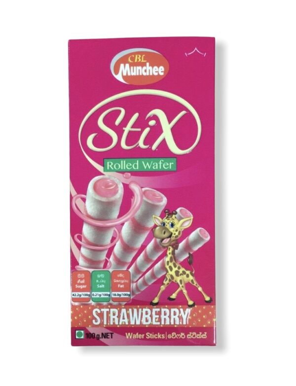 Munchee Stix Rolled Wafer Strawberry
