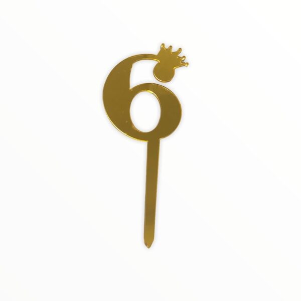 Number 6 Acrylic Topper