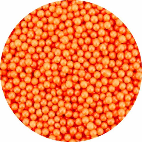 Orange Sugar Pearls 15 Grams