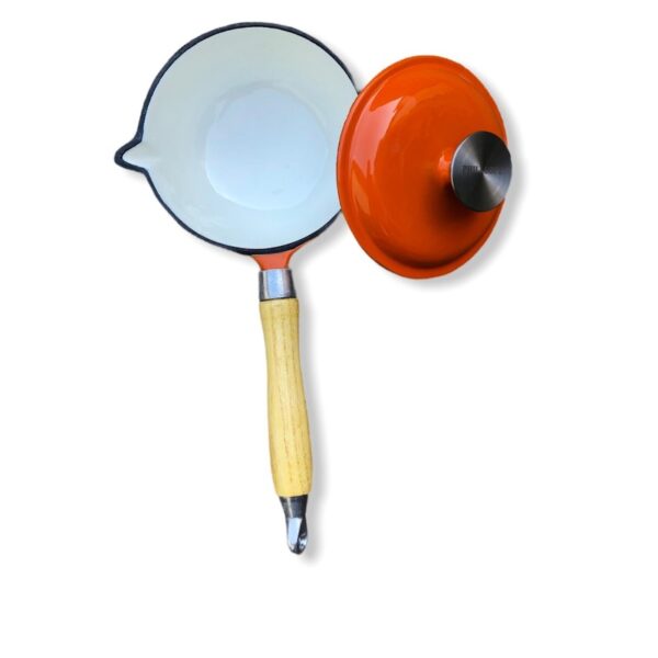 PhillSoft Cast Iron Orange Sauce Pan Small