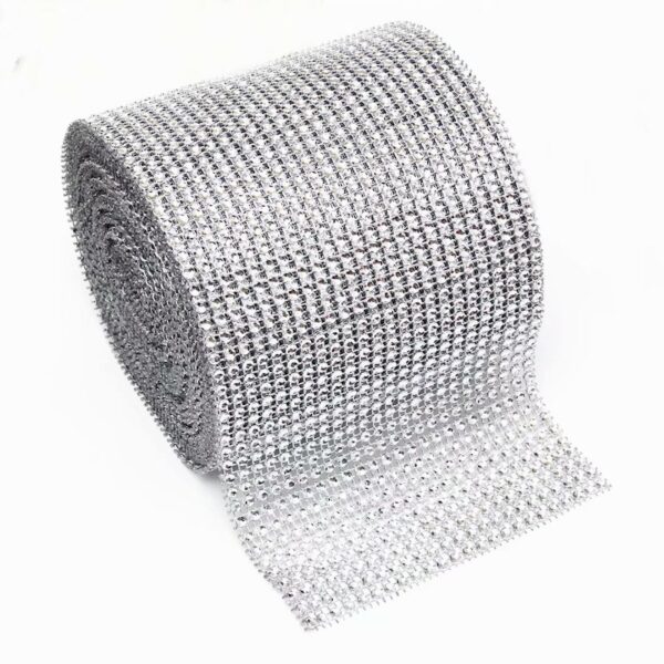 Rhinestone Silver 1 Metre