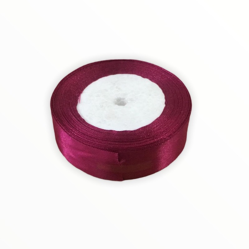 Satin Red Ribbon 1 inch per metre