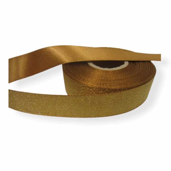 Satin Ribbon 1 inch Gold per metre