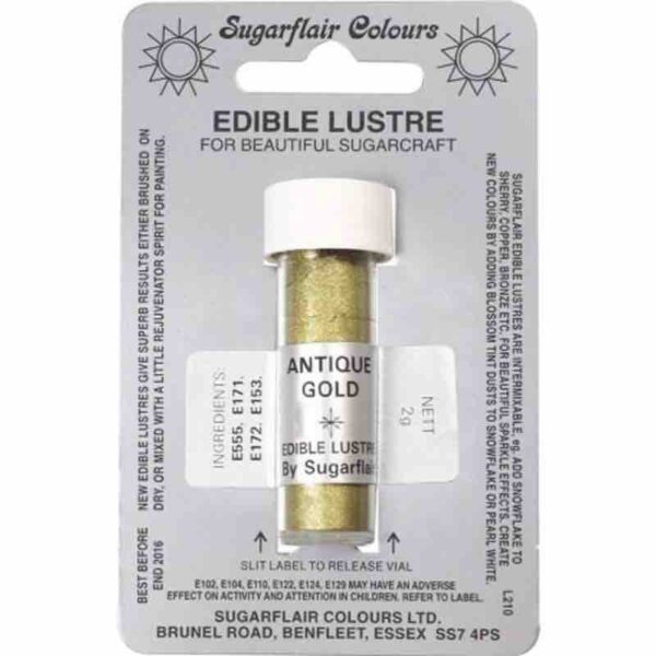 Sugarflair Antique Gold Edible Lustre 2 Grams