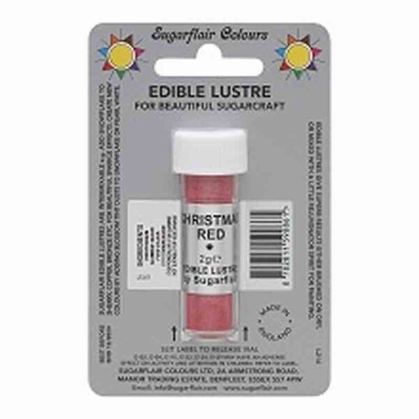 Sugarflair Christmas Red Edible Lustre