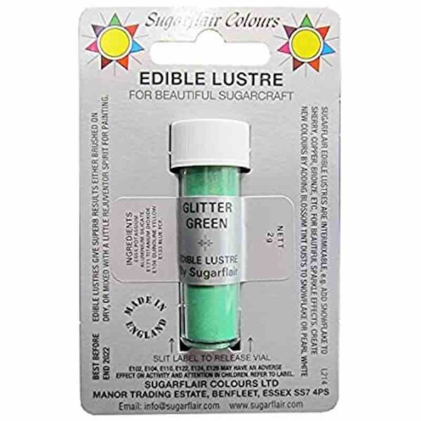 Sugarflair Glitter Green Edible Lustre