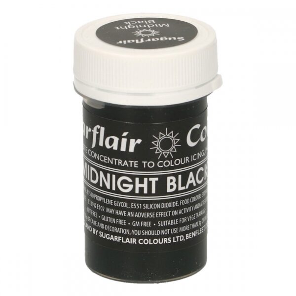 Sugarflair Midnight Black Pastel Paste 25 Gms