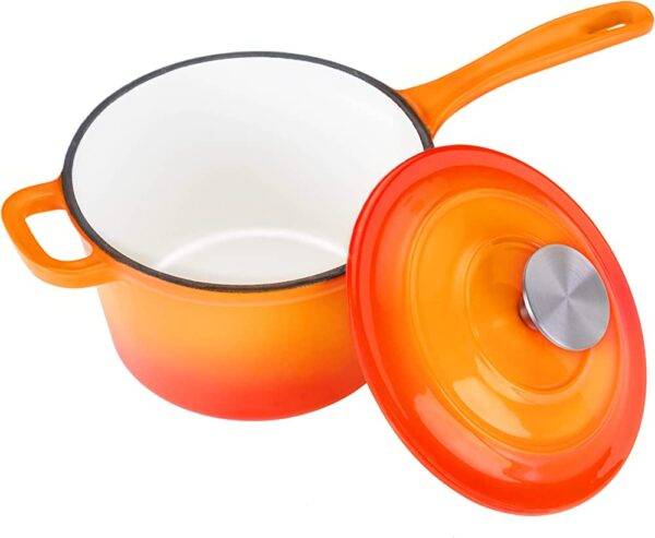 Cast Iron Orange Sauce Pot Larg2